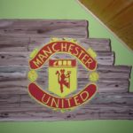 Manchester United logó falfestmény